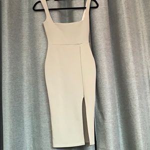Nasty gal matcha green slit dress